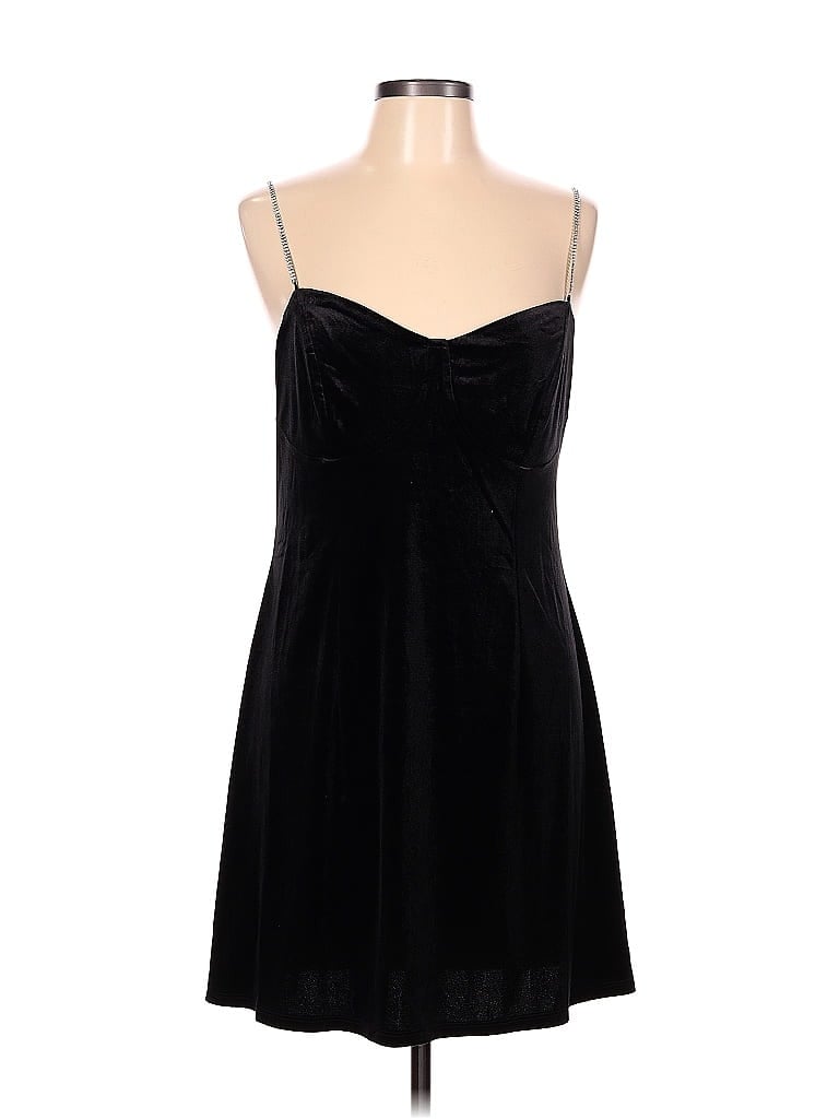 Divided by H&M Solid Black Casual Dress Size L - photo 1