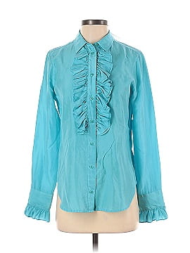 J.Crew Collection Long Sleeve Silk Top (view 1)