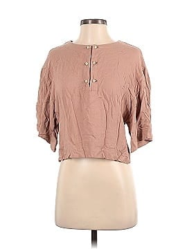 Zara W&B Collection Short Sleeve Button-Down Shirt (view 1)
