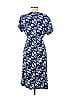 Blair 100% Rayon Floral Motif Batik Blue Casual Dress Size M - photo 2