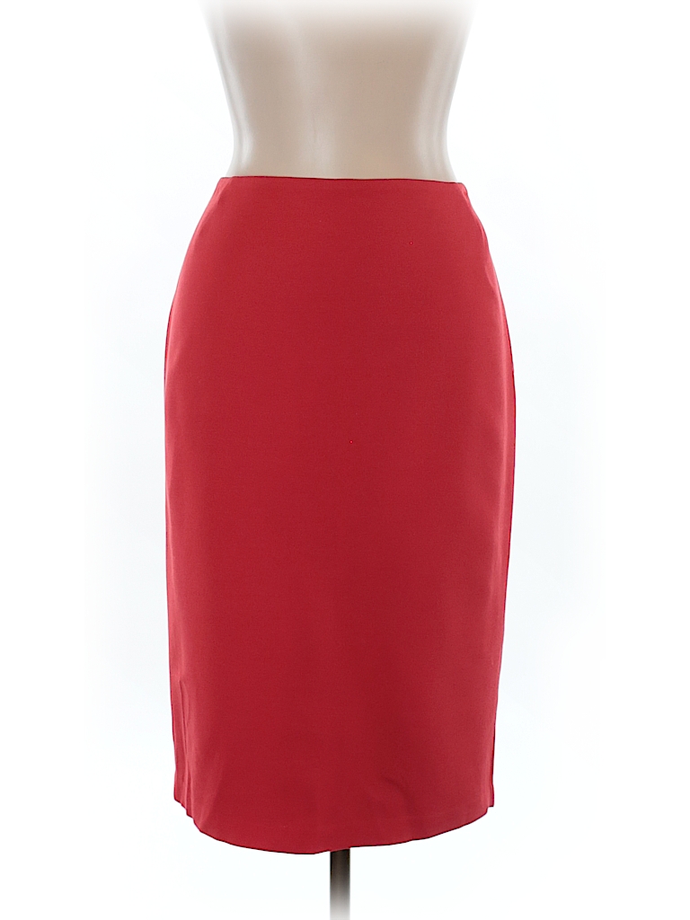 Lafayette 148 New York Solid Red Casual Skirt Size 12 - 87% off | thredUP