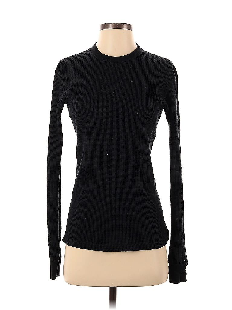 American Apparel 100% Cotton Black Long Sleeve T-Shirt Size XS - photo 1