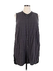 Eileen Fisher Sleeveless Button Down Shirt