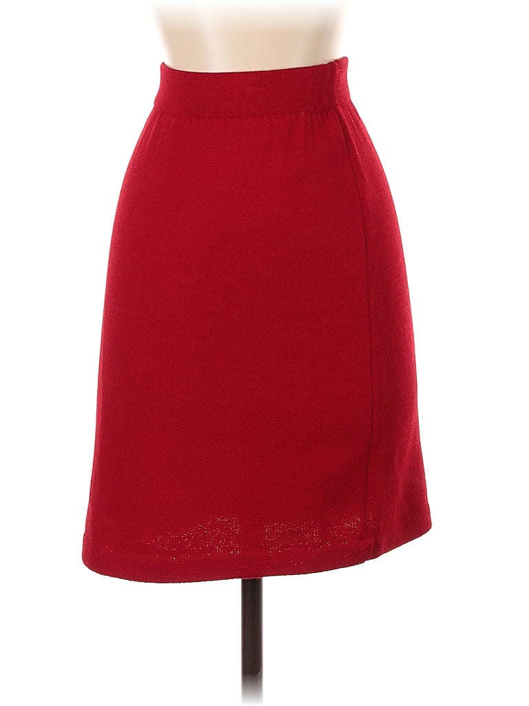St. John Collection by Marie Gray Solid Red Casual Skirt Size 8 - photo 1