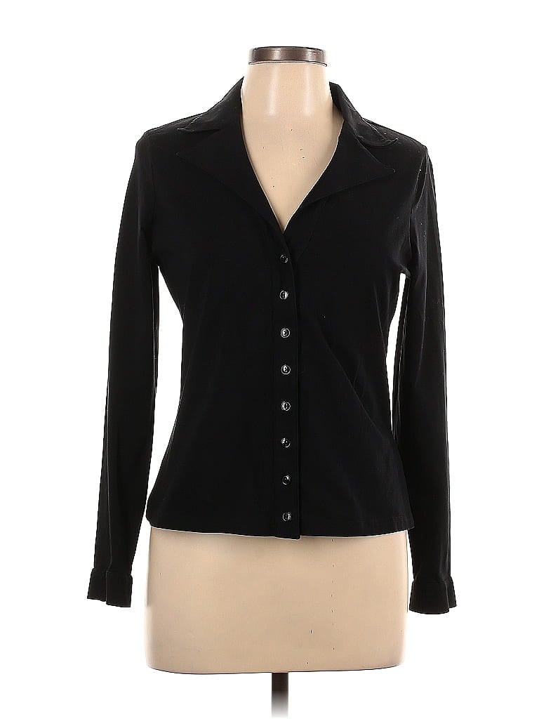 Anne Fontaine Black Long Sleeve Top Size 12 (44) - photo 1