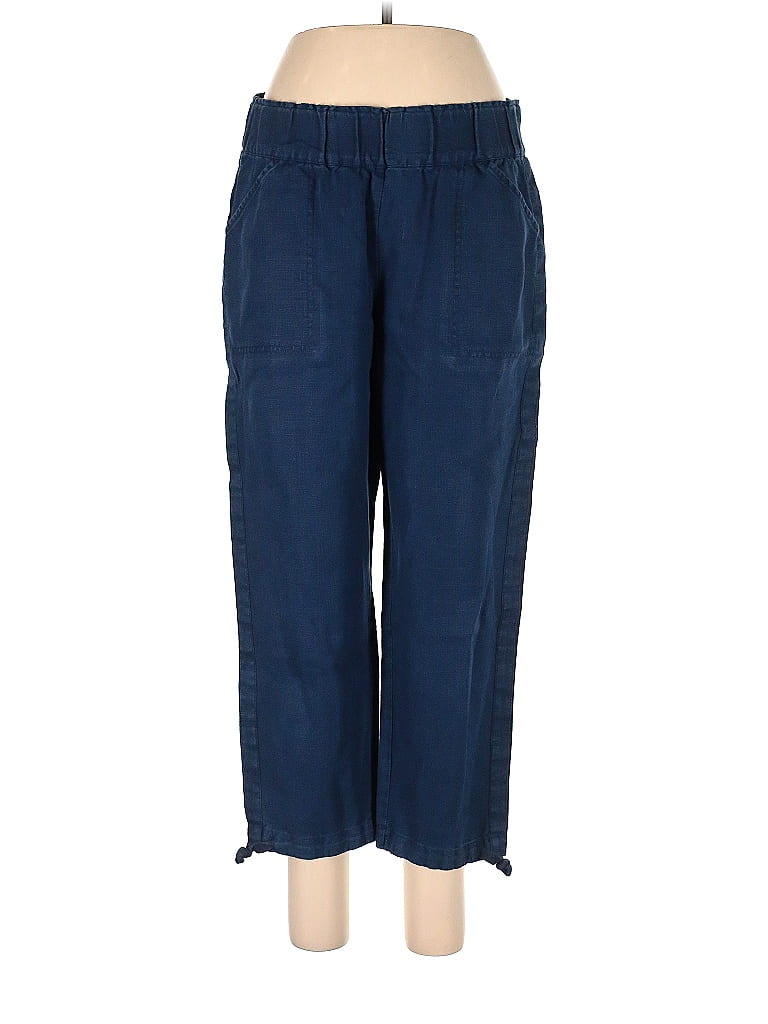 Purejill 100% Linen Blue Casual Pants Size M - photo 1