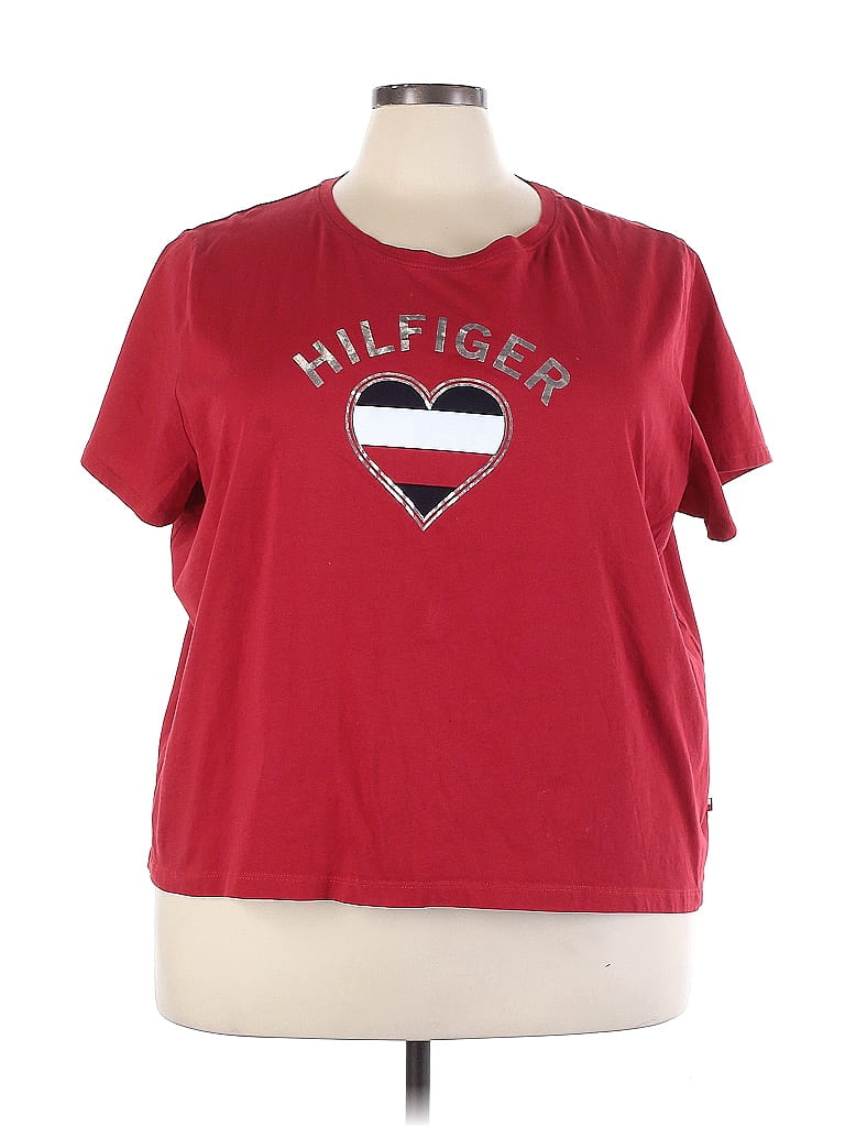 Tommy Hilfiger 100% Cotton Red Short Sleeve T-Shirt Size 3X (Plus) - photo 1