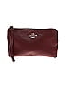 Coach Factory 100% Leather Burgundy Leather Wristlet One Size - photo 1