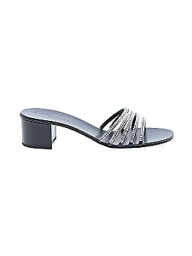 Giuseppe Zanotti Leather Crystal-Embellished Slide Sandals (view 1)