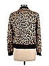 Alice + Olivia Tortoise Animal Print Leopard Print Gold Track Jacket Size L - photo 2