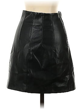 Zara Faux Leather Skirt (view 2)