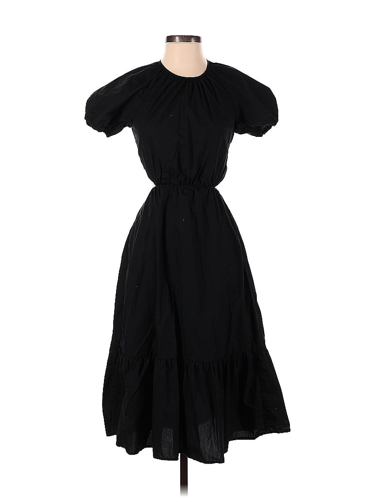 J.Crew 100% Cotton Black Casual Dress Size 0 (Petite) - photo 1