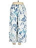 C&C California 100% Linen Floral Motif Tropical Blue Casual Pants Size XL - photo 2