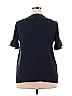 Ann Taylor 100% Polyester Blue Short Sleeve Blouse Size XL - photo 2