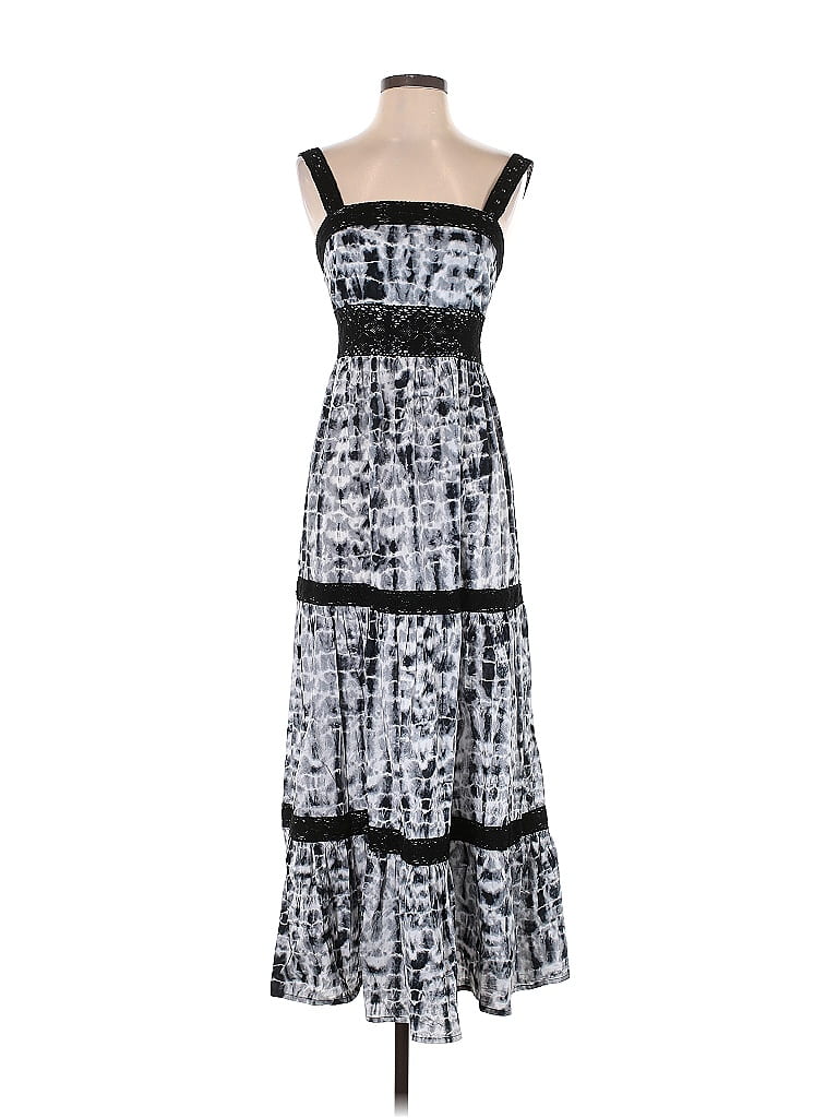 MICHAEL Michael Kors 100% Cotton Acid Wash Print Black Casual Dress Size XS - photo 1