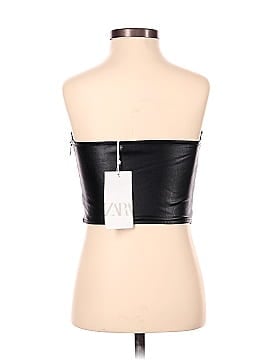 Zara Faux Leather Top (view 2)