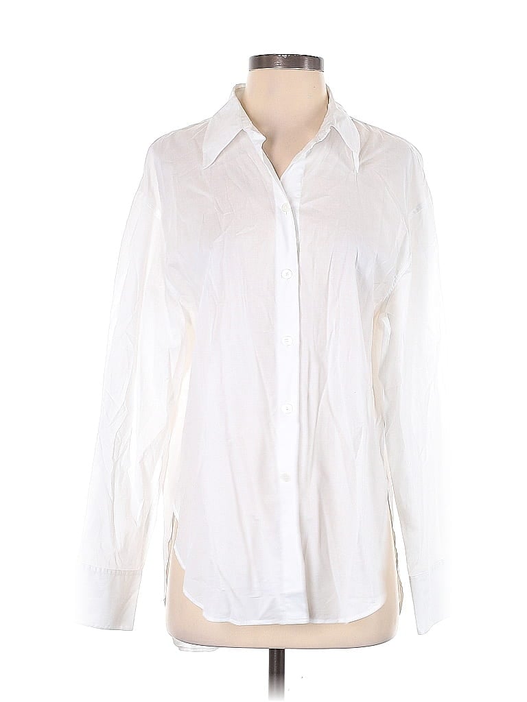 Babaton 100% Cotton White Long Sleeve Blouse Size S - photo 1