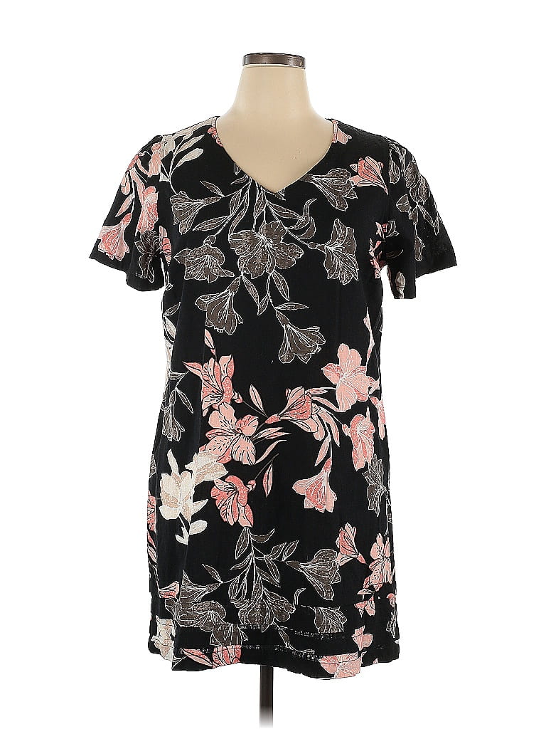 Original Nicole Miller Floral Motif Black Casual Dress Size XL - 25% ...