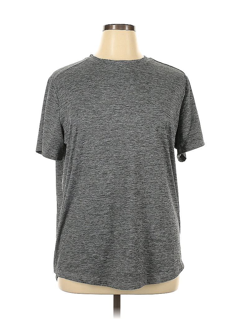 all in motion Marled Solid Gray Active T-Shirt Size XL - photo 1