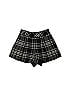 Alice + Olivia Houndstooth Argyle Checkered-gingham Grid Plaid Tweed Black Shorts Size 2 - photo 1