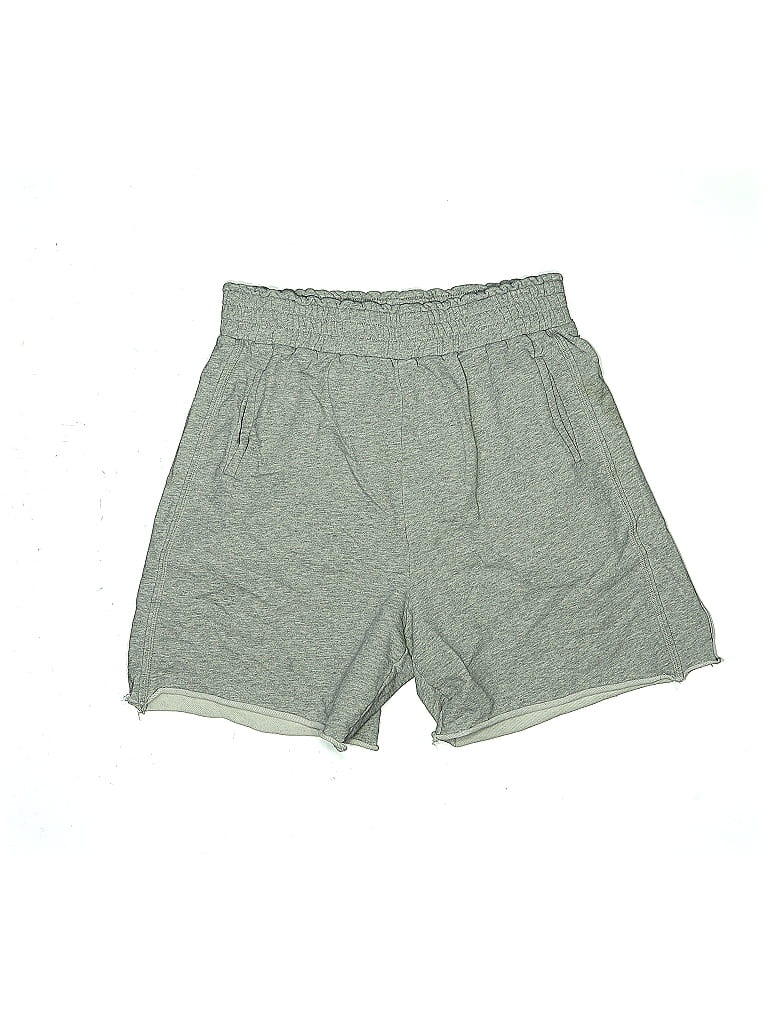 Unbranded 100% Cotton Marled Solid Tortoise Chevron-herringbone Gray Shorts Size L - photo 1
