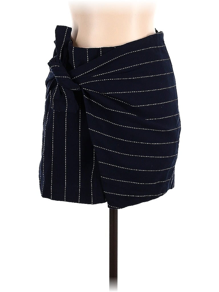 JOA Stripes Blue Casual Skirt Size L - photo 1