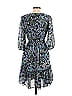 Just 100% Polyester Paisley Blue Cocktail Dress Size 2 - photo 2