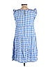 Kirundo Checkered-gingham Blue Casual Dress Size L - photo 2