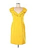 Nanette Lepore Jacquard Tweed Yellow Casual Dress Size 8 - photo 1