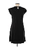 Lucky Brand Solid Black Casual Dress Size M - photo 2