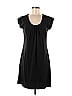 Lucky Brand Solid Black Casual Dress Size M - photo 1