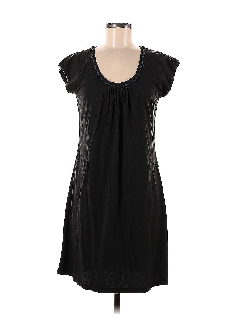 Lucky Brand Solid Black Casual Dress Size M - photo 1