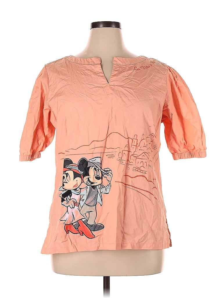 Disney Orange 3/4 Sleeve Blouse Size XL - photo 1