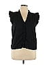 J.Crew Factory Store 100% Cotton Black Sleeveless Button-Down Shirt Size L - photo 1