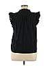 J.Crew Factory Store 100% Cotton Black Sleeveless Button-Down Shirt Size L - photo 2
