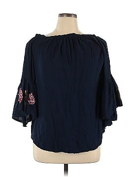 Feathers 3/4 Sleeve Blouse (view 1)