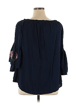 Feathers 3/4 Sleeve Blouse (view 2)