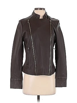 Ecru Faux Leather Jacket (view 1)