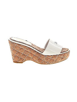 Chanel Patent Quilted Cork Wedges (view 1)