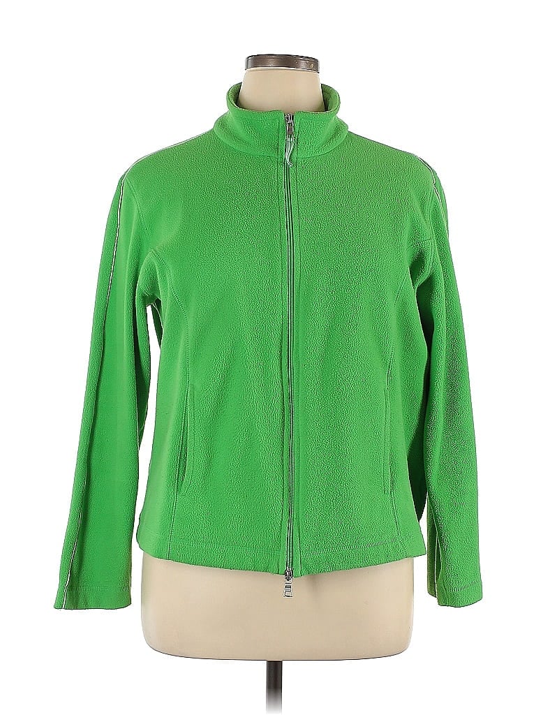 SJB St. Active by St. Johns Bay 100% Polyester Green Fleece Size XL - photo 1