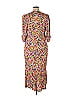 RIXO for Target Floral Motif Paint Splatter Print Brown Casual Dress Size 16 - photo 2