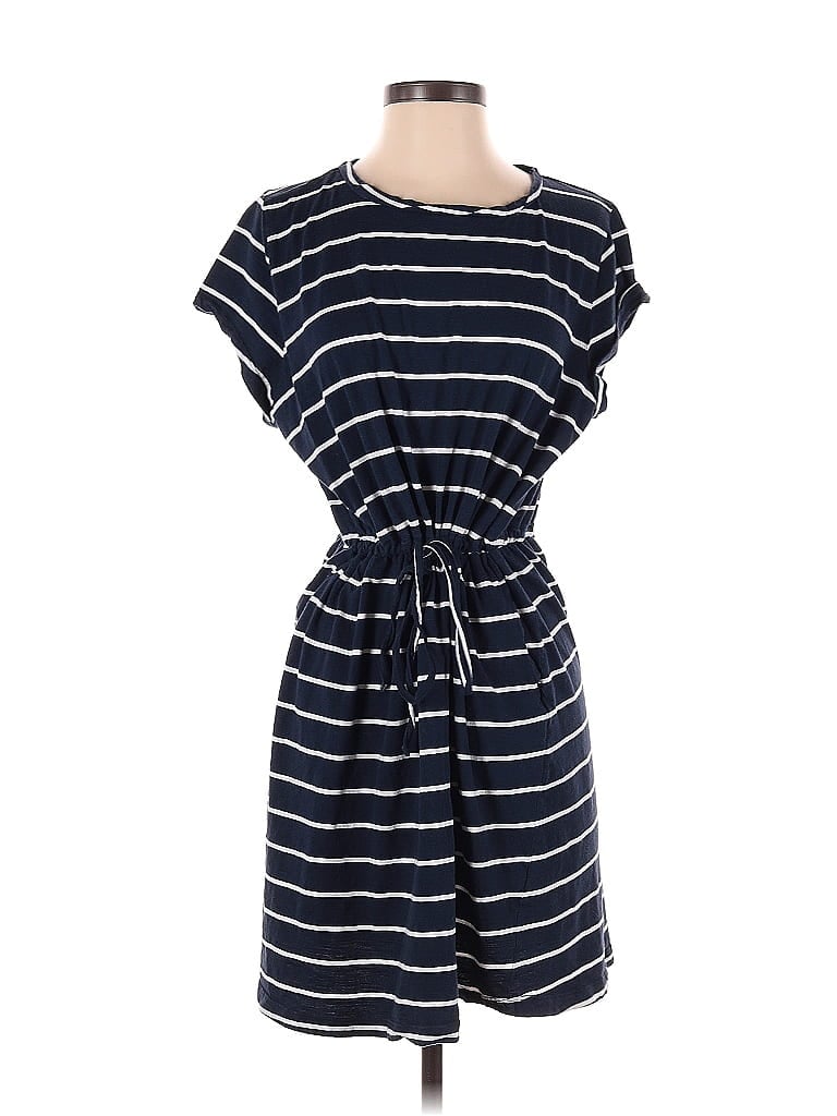 Ellos 100% Cotton Stripes Blue Casual Dress Size S - 63% off | ThredUp