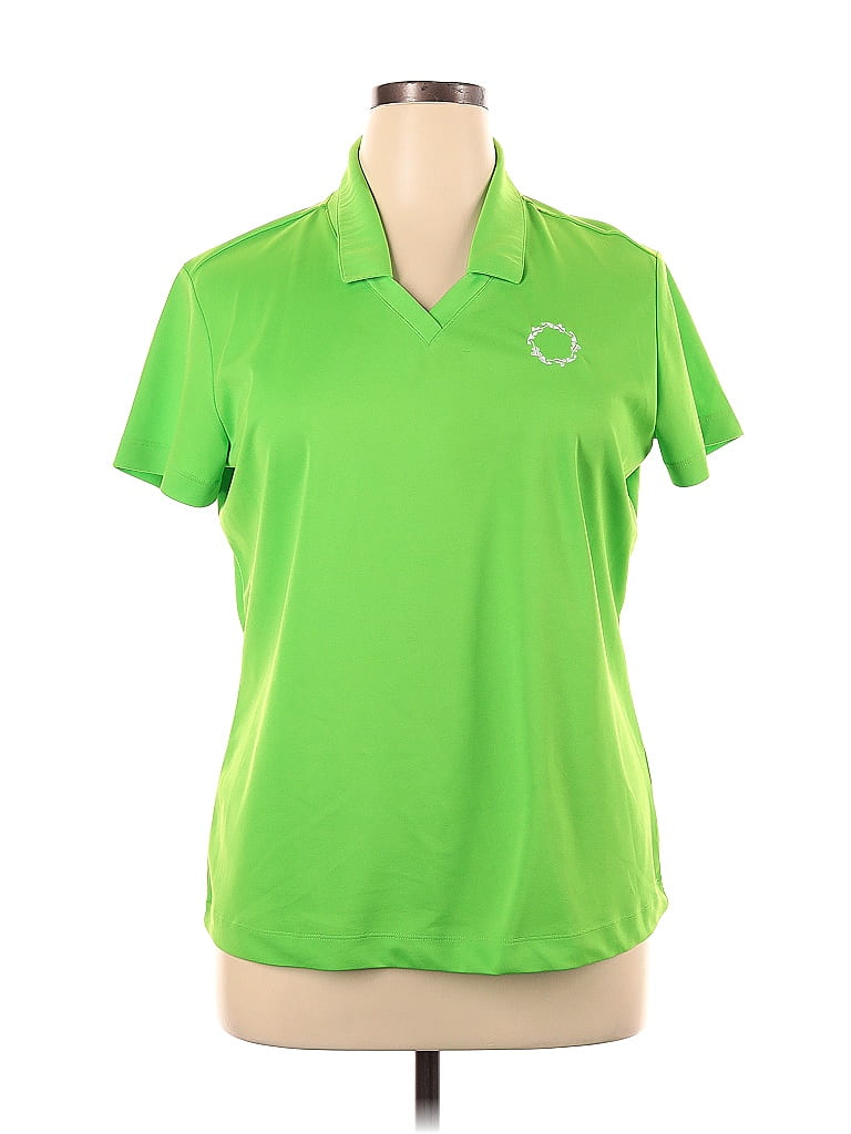 Nike Golf 100% Polyester Green Short Sleeve Polo Size XL - photo 1