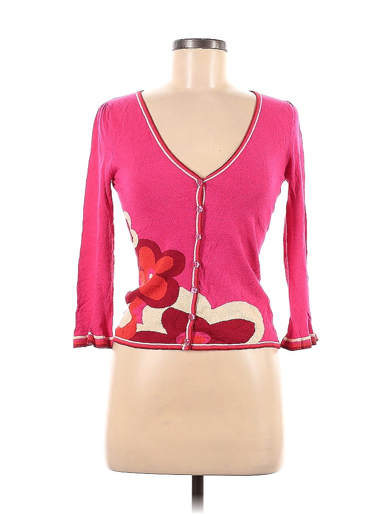 Nanette Lepore 100% Polyester Pink Cardigan Size M - photo 1