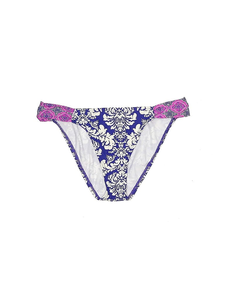 O'Neill 100% Nylon Floral Motif Damask Paisley Baroque Print Batik Brocade Blue Swimsuit Bottoms Size M - photo 1