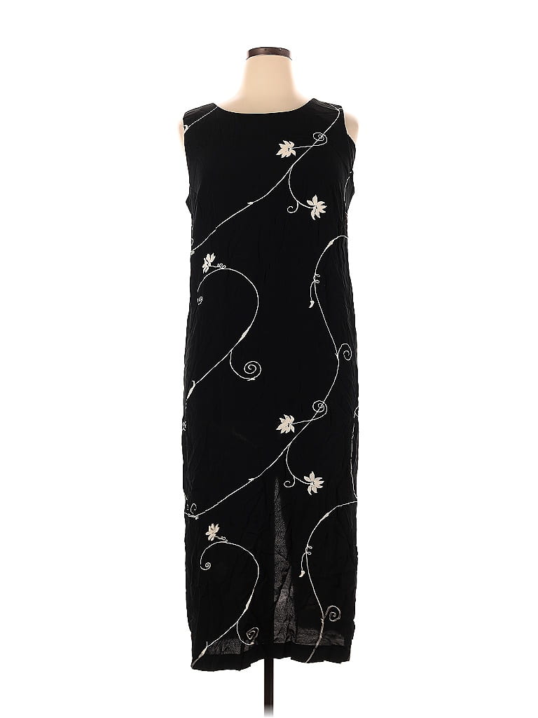 Jessica Howard 100% Rayon Stars Graphic Black Casual Dress Size 14 - photo 1