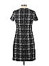 Calvin Klein Houndstooth Jacquard Marled Grid Plaid Tweed Graphic Black Casual Dress Size 6 - photo 2