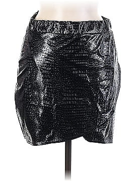 PrettyLittleThing Faux Leather Skirt (view 1)