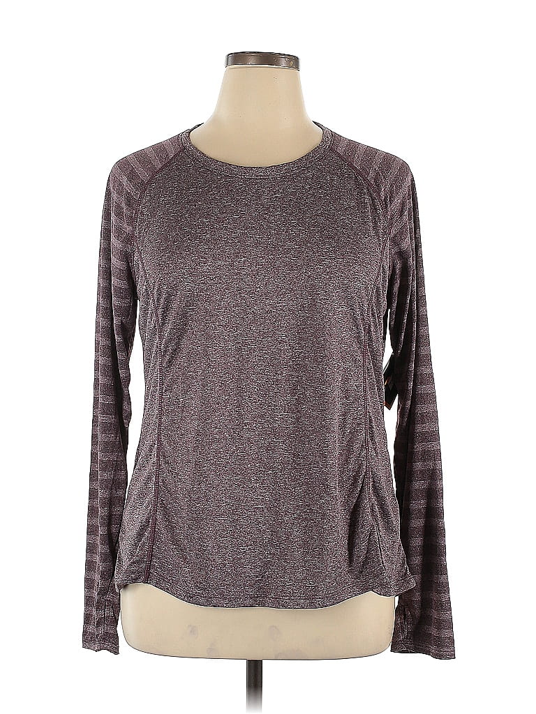 Avia 100% Polyester Gray Long Sleeve T-Shirt Size 16 - 0% off | ThredUp