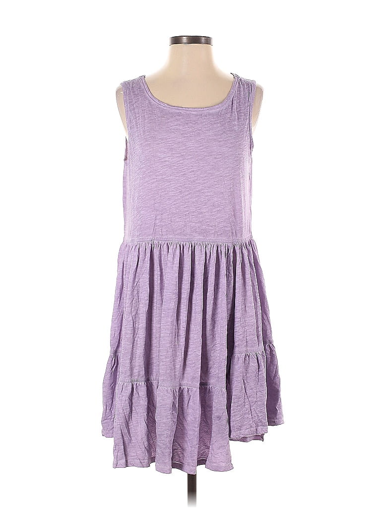 Saturday Sunday 100% Cotton Marled Purple Casual Dress Size S - photo 1
